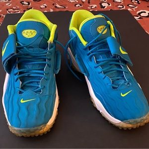 Nike Men’s Zoom Air. Size 13. Turquoise and Neon Green. Lightly used.